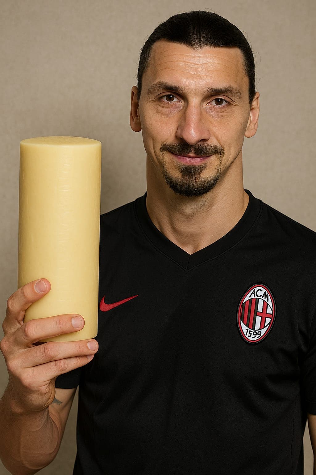 Zlatan Ibrahimovic con queso